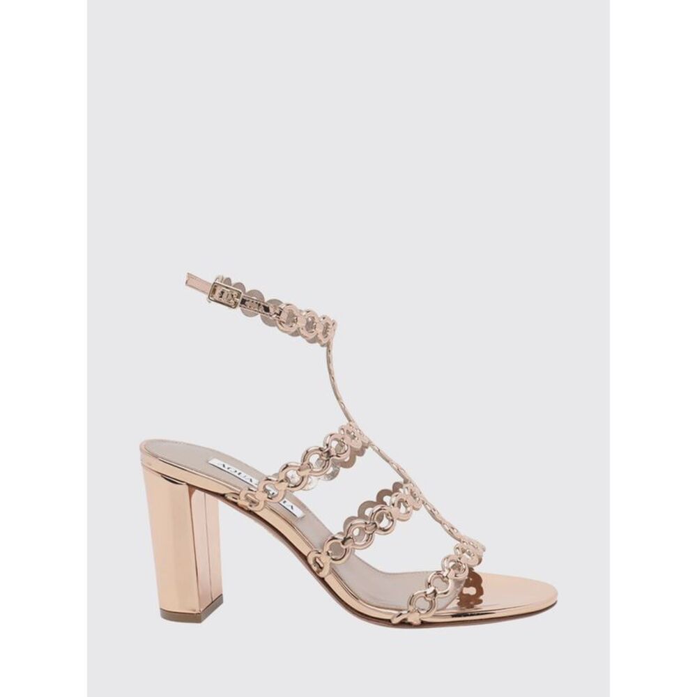 Aquazzura Women High-Heeled Patent Leather T-Strap Sandals Aquazzura